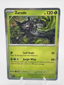Pokemon TCG Zarude 011/191 Sv08: Surging Sparks Holo Rare Card EN-NM 2024 - Image 1