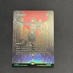 NM Borderless Foil Silkguard, MTG, Marvel's Spider-Man, Magic the Gathering, 37 - Image 1