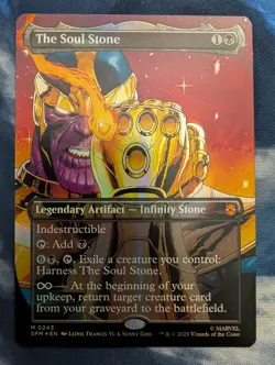 Magic the Gathering The Soul Stone (Borderless) Marvel's Spider-Man SPM MTG FOIL - Image 1