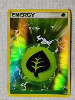 Played Grass Energy - Holo 105 Holon Phantoms Pokemon TCG - Image 1