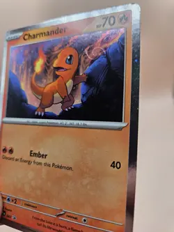 HD GALAXY Swirl Holo Charmander #47 Pokemon 151 Black Star Promo - Image 1