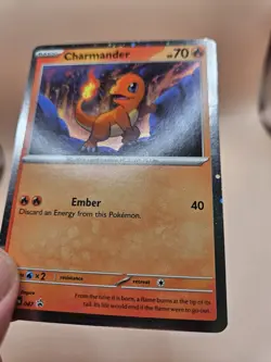 HD GALAXY Swirl Holo Charmander #47 Pokemon 151 Black Star Promo - Image 4