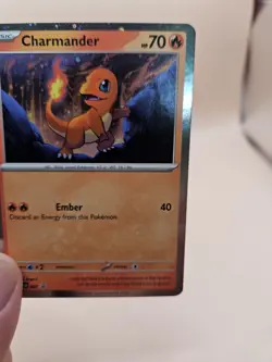 HD GALAXY Swirl Holo Charmander #47 Pokemon 151 Black Star Promo - Image 5
