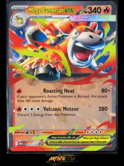 2025 Pokemon: Mega Evolutions - Mega Camerupt ex 022/132 NM-MNT - Image 1