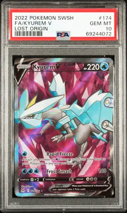 2022 POKEMON SWORD & SHIELD LOST ORIGIN #174 FULL ART/KYUREM V PSA 10 - Image 1
