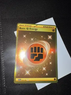 Pokemon Fighting Energy 258/198 Gold Secret Rare Scarlet and Violet Base NM - Image 1