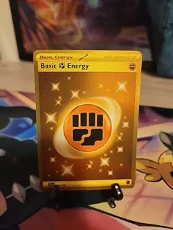 Pokemon Scarlet and Violet Gold Basic Fighting Energy 258/198 - Image 1