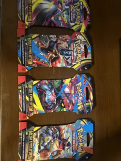 Mega Evolution Sleeved Booster Pack Art Set New Pokemon Set of 4 Sealed Packs - Image 1