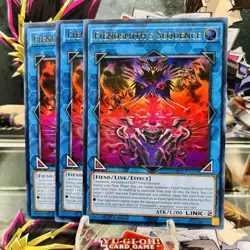 3x Yugioh Playset Fiendsmith's Sequence MP25-EN223 Ultra Rare 1st Ed Near Mint - Image 1