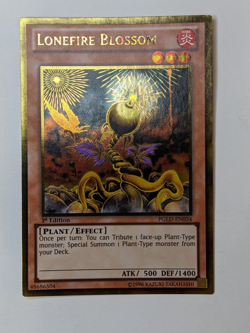 Lonefire Blossom YUGIOH PGLD-EN034 Holofoil Gold First Edition 48686504 - Image 1