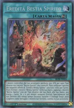 Yu Gi Oh Ita 1Ed Rare Secret BLTR-IT020 HERITAGE BEAST SPIRIT - Image 1