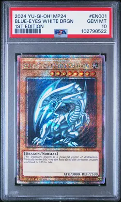 2024 YU-GI-OH! MP24-25TH ANV TIN: DUELING MIRRORS BLUE-EYES WHITE DRAGON PSA 10 - Image 1