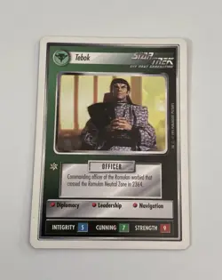 Star Trek CCG Personnel Romulan Tebok Uncommon Card - Image 1