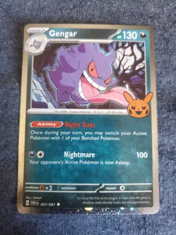 Pokemon Gengar TCG Cosmos Holo Card 057/091 Trick or Trade - Image 1