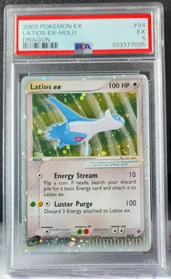 Pokemon TCG Latios EX Dragon #94/97 2003 Holo Rare Card PSA 5 - Image 1