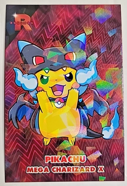 Poncho Pikachu Mega Charizard X Cracked Ice Pokemon Card Database Team Rocket - Image 1