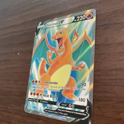 Charizard V Pokemon Card 220 HP Holo Rare Incinerate Heat Blast - Image 3