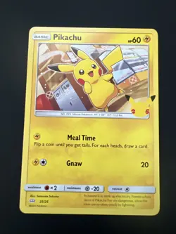 McDonald's Pikachu 25th Anniversary Promo Card #025/025 Non-Holo Pokemon TCG - Image 1