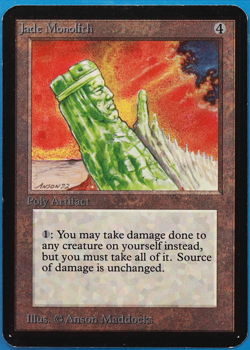 Jade Monolith Alpha PLD Artifact Rare MAGIC GATHERING CARD (ID# 505213) ABUGames - Image 1