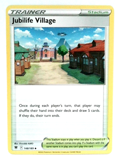 Pokemon Jubilife Village Card 148/189 Trainer Astral Radiance - Image 1