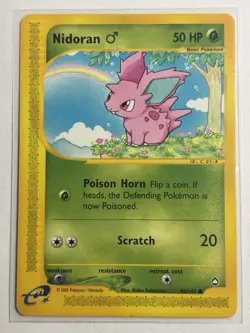 Nidoran 96/147 - Aquapolis Non Holo Pokemon Card - Image 1