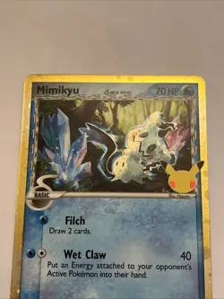 Pokemon Card Mimikyu SWSH136 Delta Species 25th Celebrations Black Star Promo NM - Image 3