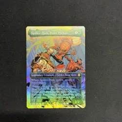 MTG FOIL Spider-Ham, Peter Porker Borderless - Marvel's Spider-Man #201 - Image 1