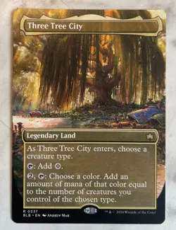 Magic the Gathering MTG Bloomburrow Three Tree City Borderles Rare BLB #0337 NM - Image 1
