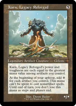1x FOIL Karn, Legacy Reforged (Retro Frame FOIL) MOM: The Aftermath MTG M/NM - Image 1