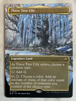 MTG Bloomburrow THREE TREE CITY Borderless Regular Rare #340 NM - Image 1