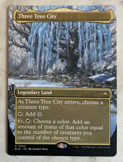 MTG Bloomburrow THREE TREE CITY Borderless Regular Rare #340 NM - Image 2