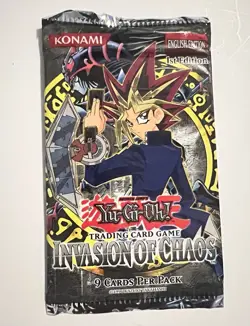 Invasion Of Chaos English 1st Edition Unopened Yugioh Pack - Image 1