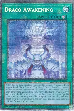 Yugioh DOOD-EN064 Draco Awakening Starlight Rare 1st MINT - Image 1