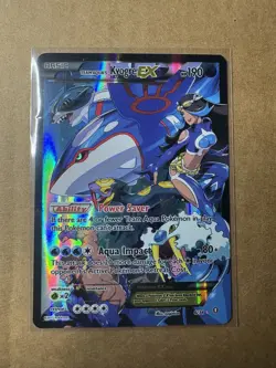 Pokemon TCG Team Aqua's Kyogre-EX Double Crisis Holo Card 6/34 NM- / LP - Image 1