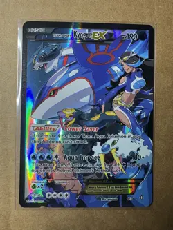 Pokemon TCG Team Aqua's Kyogre-EX Double Crisis Holo Card 6/34 NM- / LP - Image 2