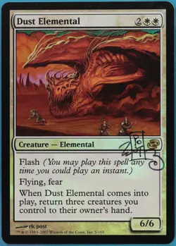 Dust Elemental Planar Chaos NM White Rare SIGNED CARD (403926) ABUGames - Image 1