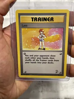 Pokemon Lass 104/130 Base Set 2 - Rare Pokemon Card - NM Near Mint Vintage WOTC - Image 1