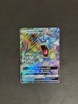 Pokemon Card Gyarados GX 18/111 Crimson Invasion Half Art Ultra Rare Holo NM - Image 1