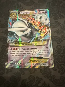 Pokemon TCG M Mewtwo EX 63/162 Ultra Rare Holo Card XY Breakthrough - Image 1