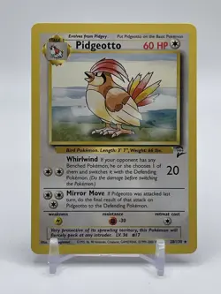 Pokemon TCG Pidgeotto Rare 28/130 Base Set 2 WOTC 2000 NM Card C7 Near Mint - Image 1