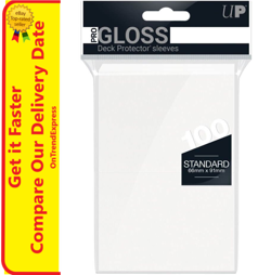 100 x Ultra PRO Deck Protector Sleeves Gloss Standard Size Cards 66 x 91mm WHITE 74427826901 - Image 1