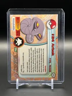 Pokemon Card Arbok #24 TOPPS Series 1 3rd Print Green Label - Image 2