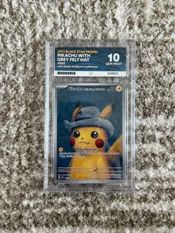 ACE 10 Pikachu With Grey Felt Hat - Van Gogh Museum Promo Pokemon Card - Not PSA - Image 1