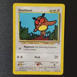 Pokemon TCG Hoothoot 60/111 WotC Neo Genesis Regular Common Card 2000 - Image 1