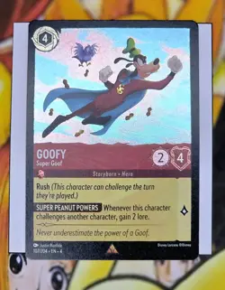 Disney Lorcana TCG Goofy Super Goof 107/204 Foil Card Ursula's Return - Image 1