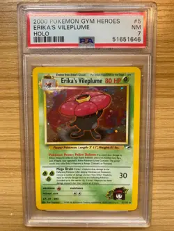 Erika's Vileplume 5/132 PSA 7- HOLO - Near MINT - Gym Heroes - 2000 Pokemon Card - Image 1