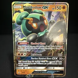 Marshadow GX SM59 Sun & Moon Black Star Promo Holo Pokemon Card DMG - Image 1
