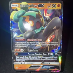 Marshadow GX SM59 Sun & Moon Black Star Promo Holo Pokemon Card DMG - Image 2