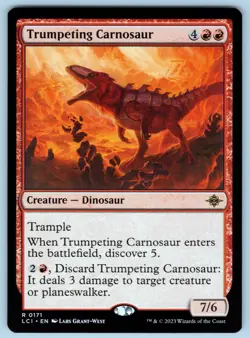 Trumpeting Carnosaur R The Lost Caverns of Ixalan # 171 NM Normal - Image 1