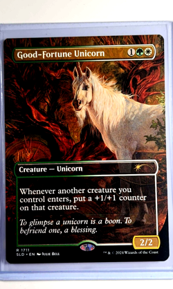 2024 MTG Magic the Gathering SLD Secret Lair Drop #1711 Good Fortune Unicorn - Image 1